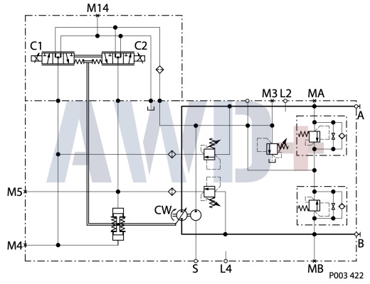H1P210L Аксиально-поршневой насос Danfoss серии H1-P-210-L