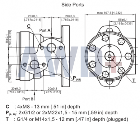 Гидромотор M+S MR 125 C