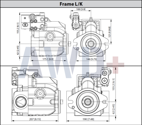 KRL045 Аксиально-поршневой насос Danfoss KR-L-045