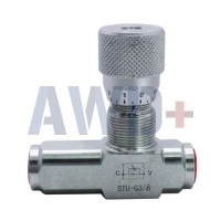STU-G1/4_VRC01 - Регулятор расхода одностороннего действия трубного монтажа, G1/4", 12 л/мин, 400 бар