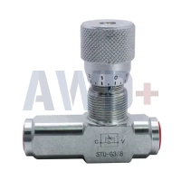 STU-G1 - Регулятор расхода одностороннего действия трубного монтажа, G1/2", 150 л/мин, 320 бар