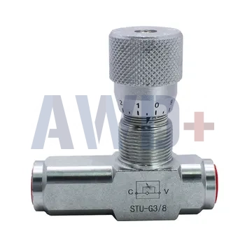 STU-G3/8_VRC02 - Регулятор расхода одностороннего действия трубного монтажа, G3/8", 30 л/мин, 400 бар